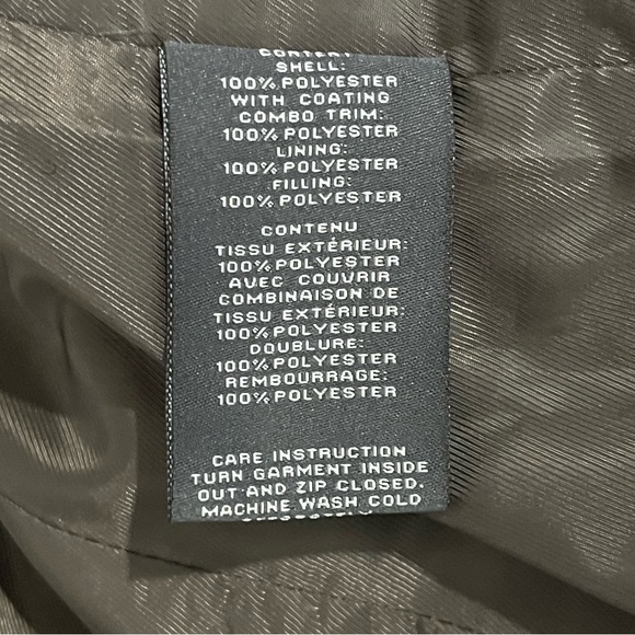 Vince Camuto Brown & Olive Quilted Military Style Field Jacket Size Medium - Picture 10 of 11